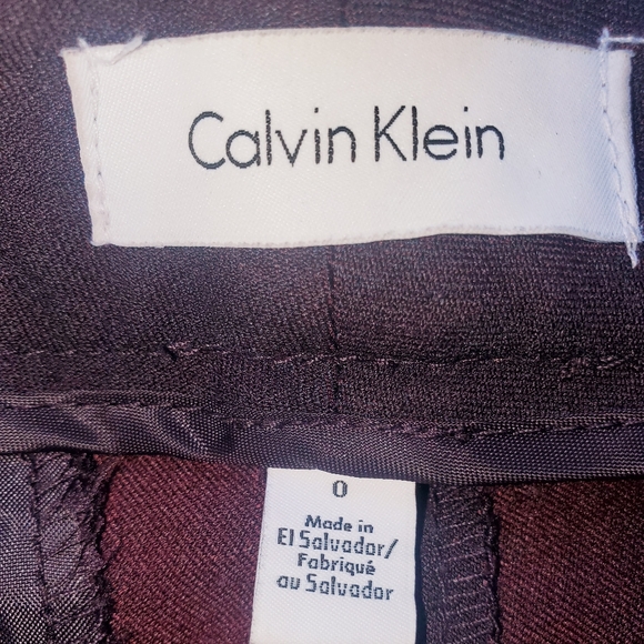 Calvin Klein Size 0 Purple/Marooned Pants - Picture 4 of 4